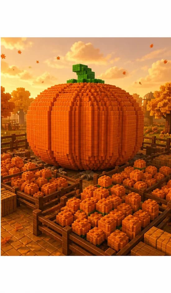 An enormous mature pumpkin surrounded by a large autumn harvest